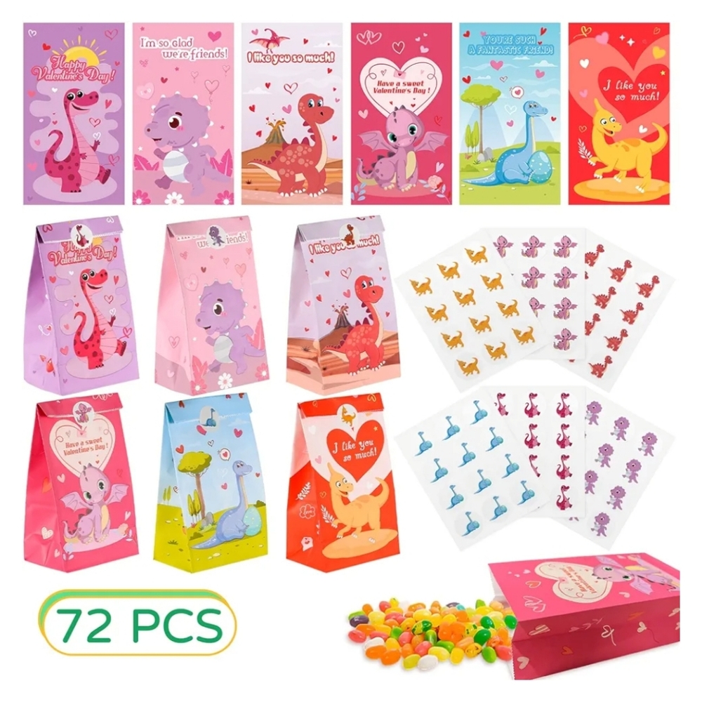 Brand New, 72 pcs Valentine Treat Bags